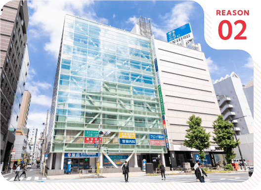 平日21時まで、土日祝18時まで毎日診療